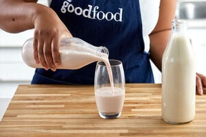Pouring dairy-free milk